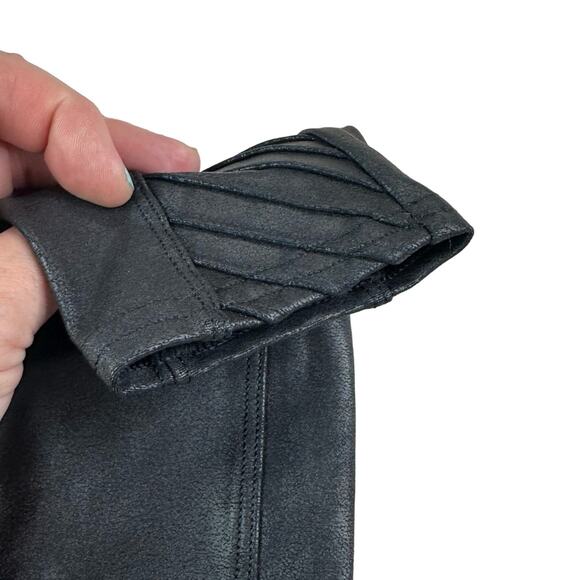 Spanx Faux Leather Moto Leggings - BLACK - Picture 9 of 11